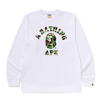 ABC 카모 콜리지 롱슬리브 티셔츠(M) WHITE/GREEN
