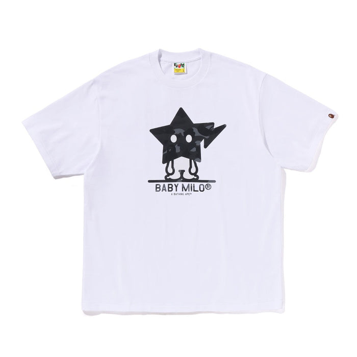 컬러 카모 베이비 마일로 스타 릴렉스트 핏 티셔츠(M) WHITE