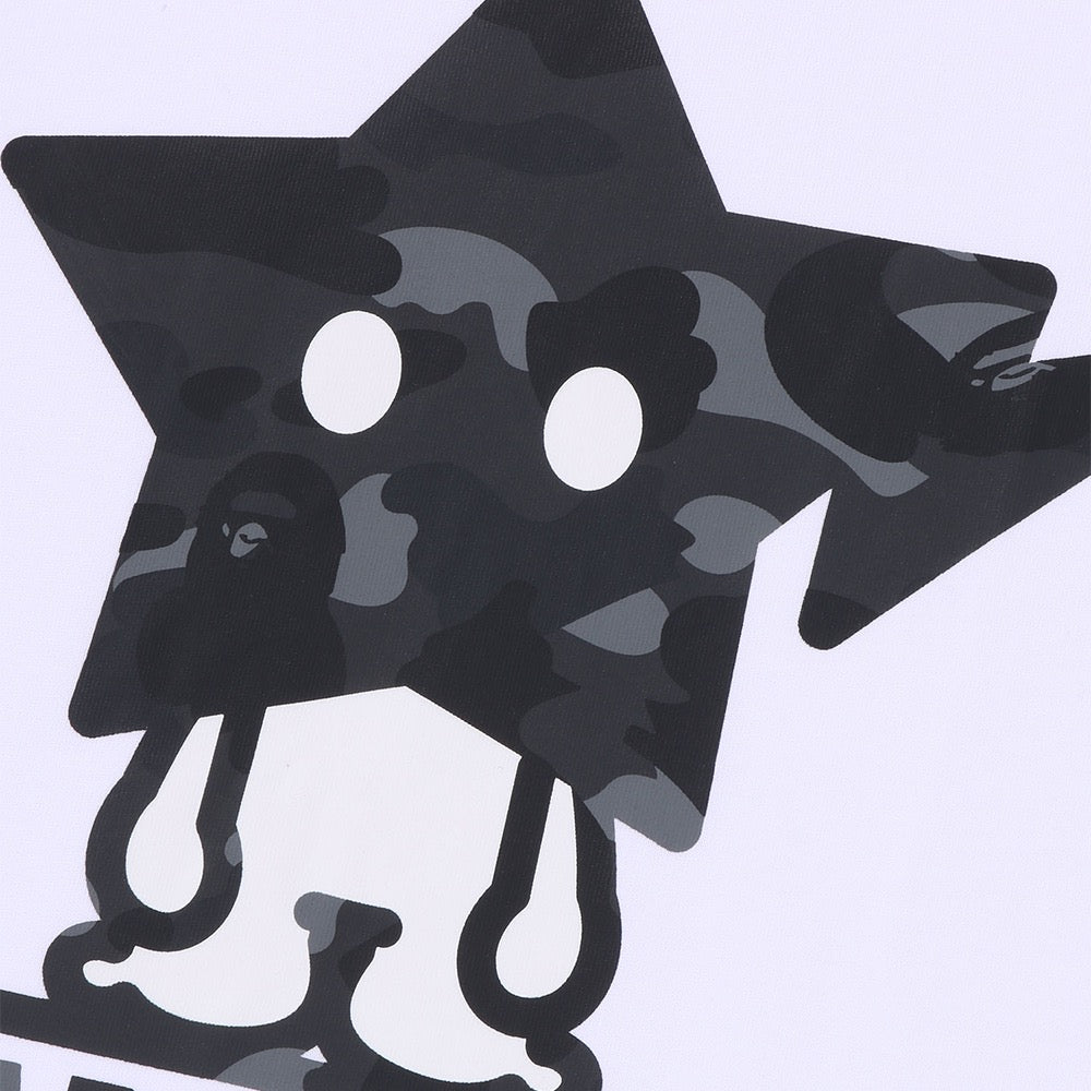 컬러 카모 베이비 마일로 스타 릴렉스트 핏 티셔츠(M) WHITE