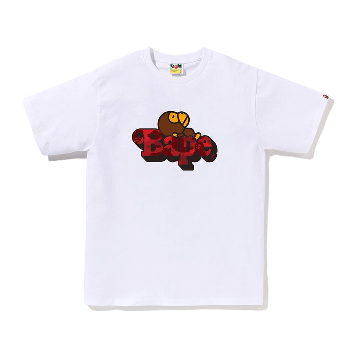 컬러 카모 마일로 온 베이프 티셔츠(M) WHITE/RED