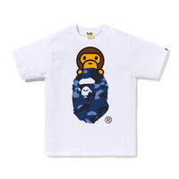 컬러 카모 마일로 온 에이프 헤드 티셔츠(W) WHITE/NAVY