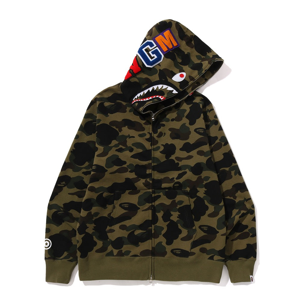 퍼스트 카모 샤크 풀 집 후드(M) GREEN