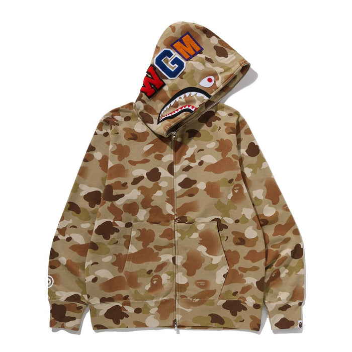 그라데이션 카모 샤크 풀 집 후드(M) BEIGE