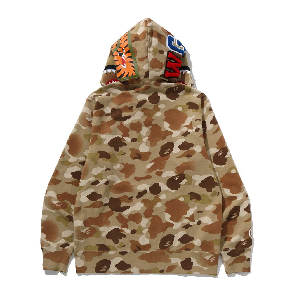 그라데이션 카모 샤크 풀 집 후드(M) BEIGE