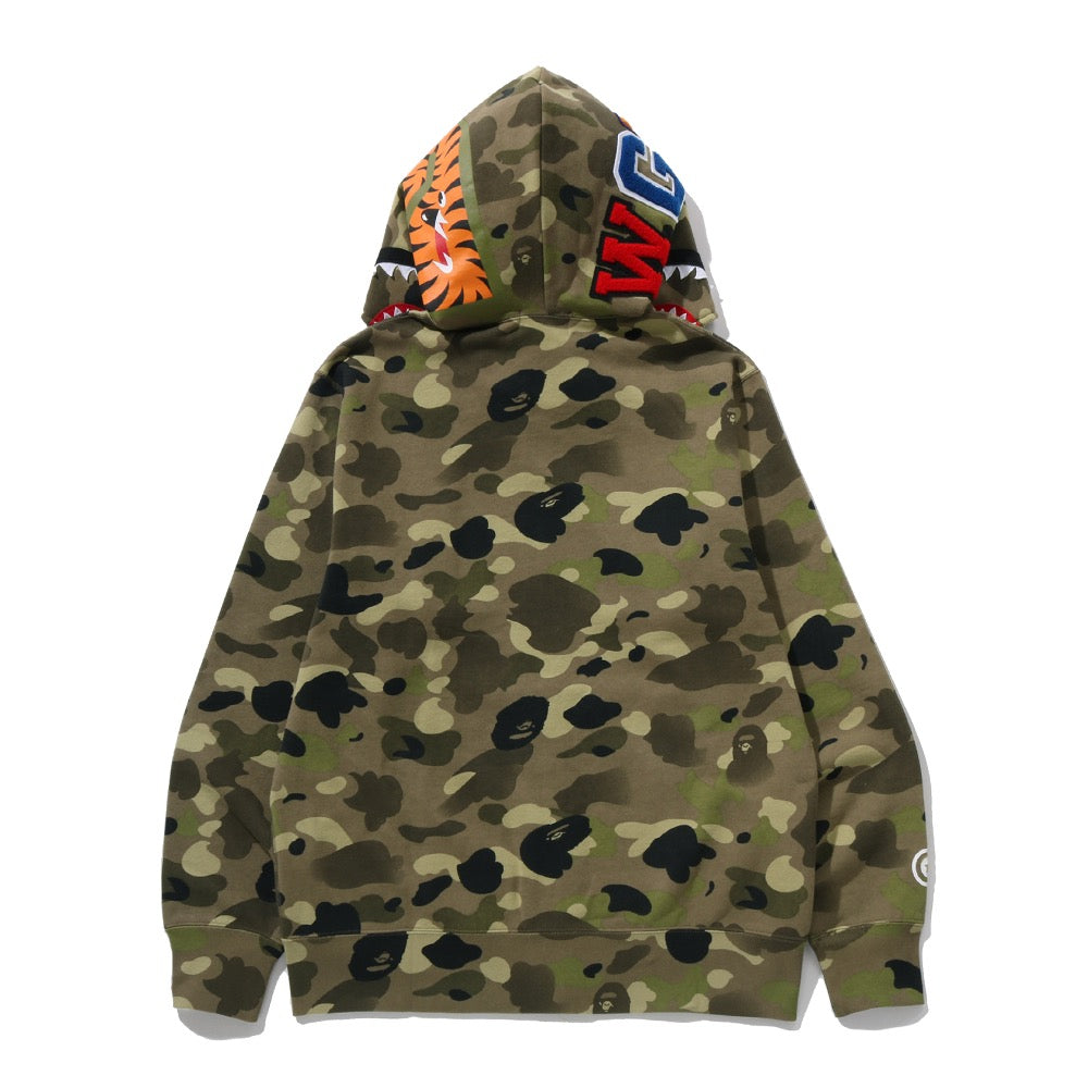 그라데이션 카모 샤크 풀 집 후드(M) OLIVEDRAB