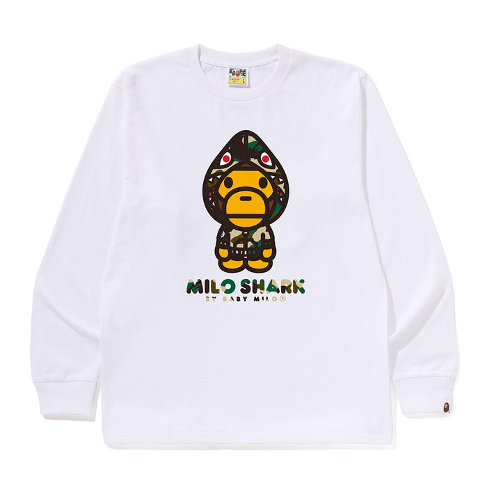 퍼스트 카모 마일로 샤크 FZH 롱슬리브 티셔츠(M) WHITE/YELLOW