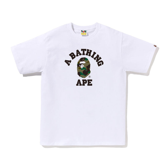 퍼스트 카모 콜리지 티셔츠(W) WHTIE/GREEN