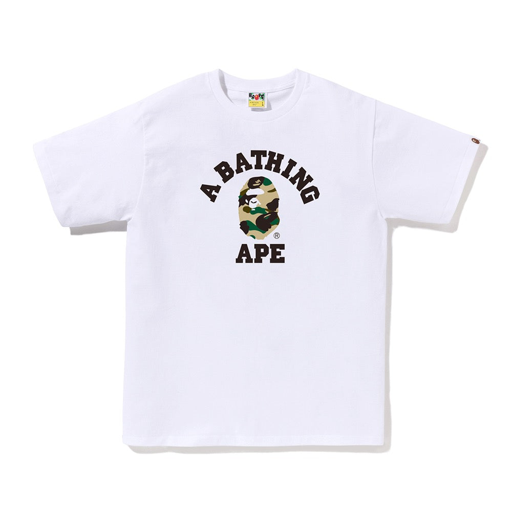 퍼스트 카모 콜리지 티셔츠(W) WHTIE/YELLOW