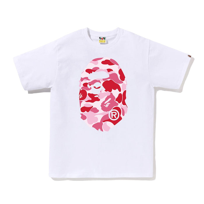 ABC 카모 빅 에이프 헤드 티셔츠(M) WHITE/PINK