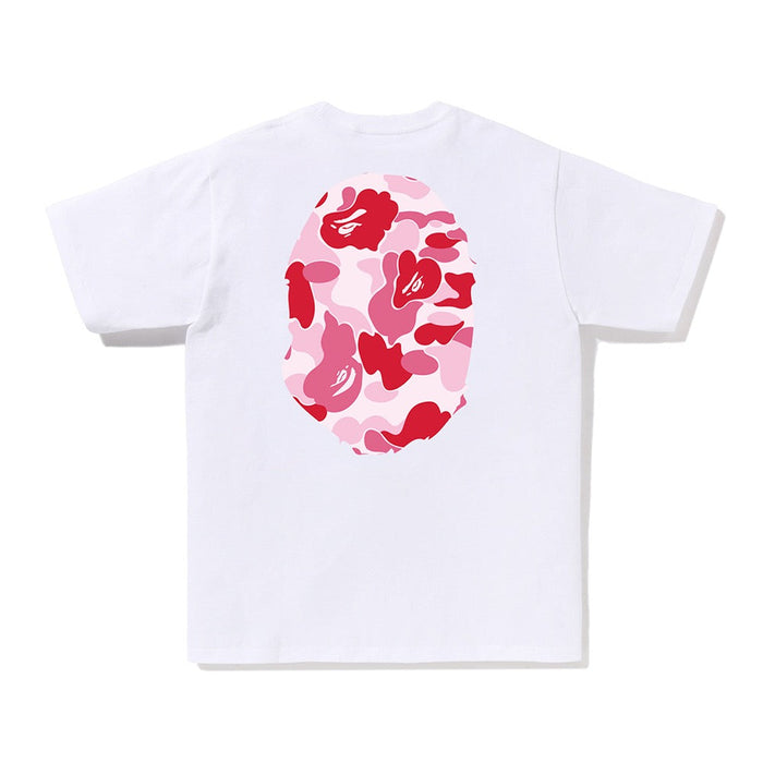 ABC 카모 빅 에이프 헤드 티셔츠(M) WHITE/PINK