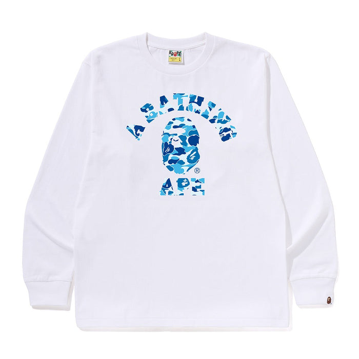 ABC 카모 콜리지 롱슬리브 티셔츠(M) WHITE/BLUE