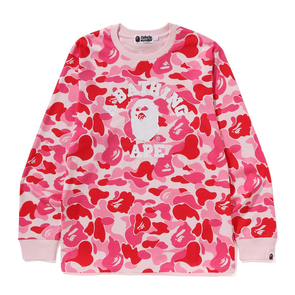 ABC 카모 콜리지 롱슬리브 티셔츠(M) PINK