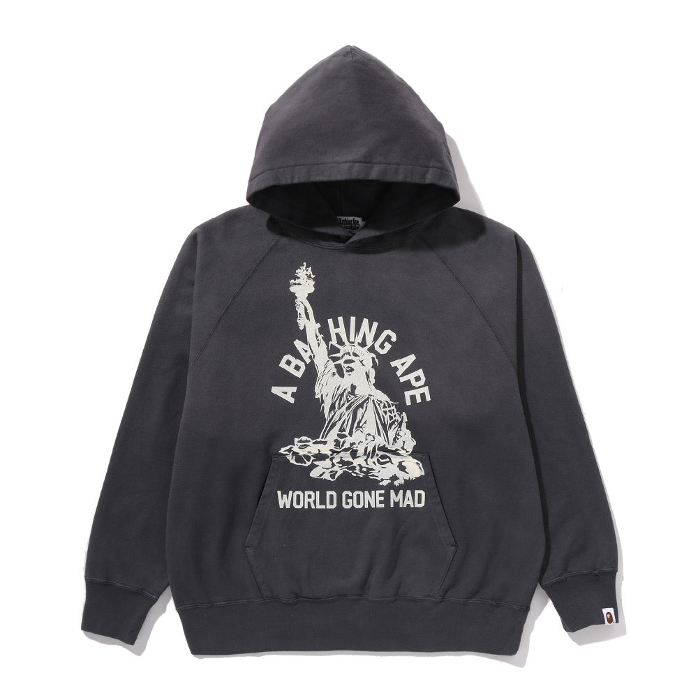 디스트로이 워시드 릴렉스드 핏 풀오버 후드(M) BLACK