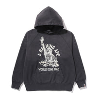 디스트로이 워시드 릴렉스드 핏 풀오버 후드(M) BLACK