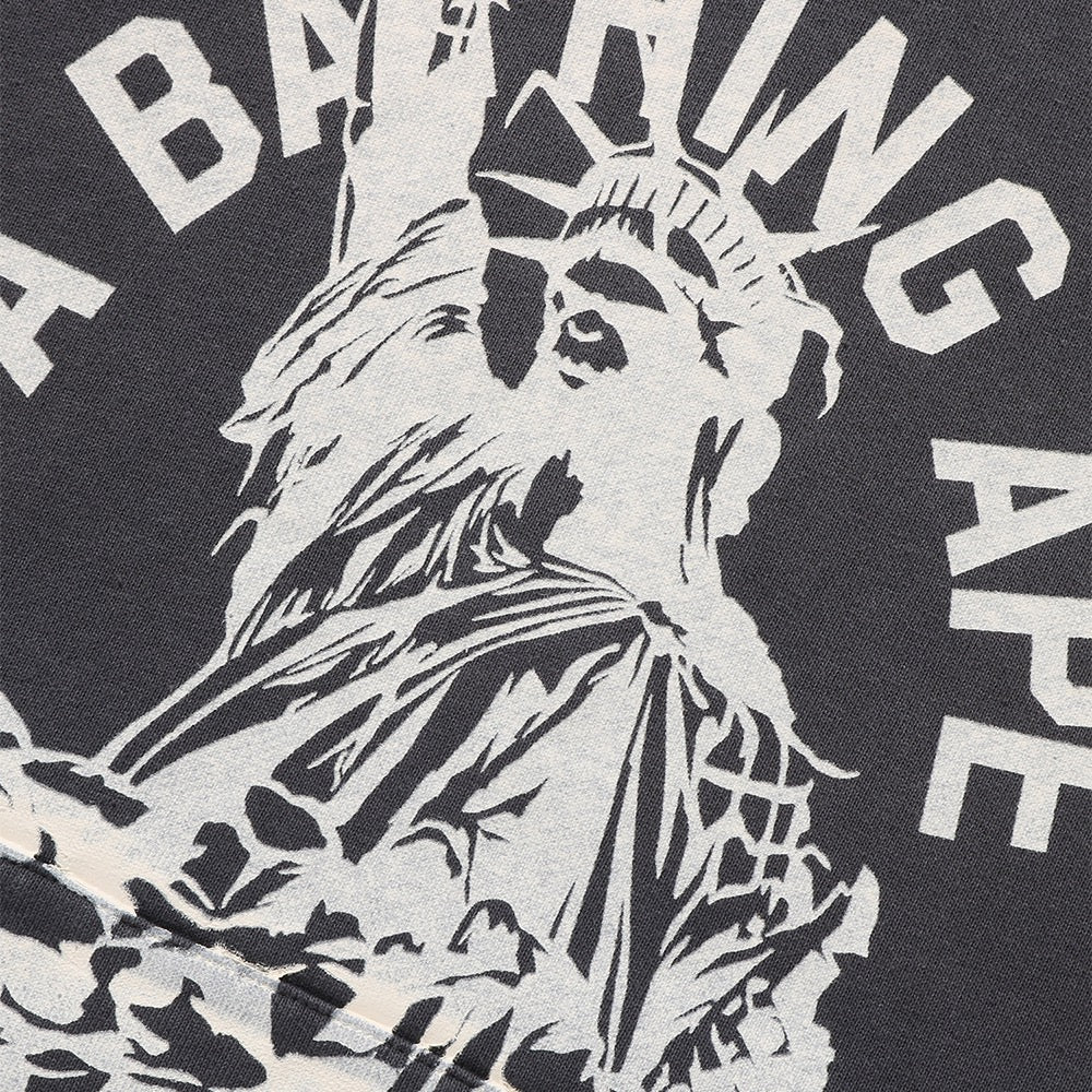 디스트로이 워시드 릴렉스드 핏 풀오버 후드(M) BLACK