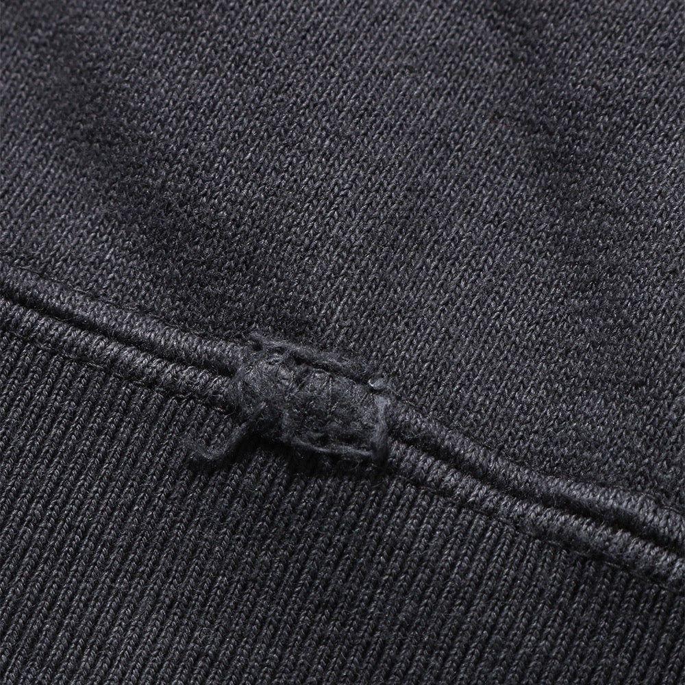 디스트로이 워시드 릴렉스드 핏 풀오버 후드(M) BLACK