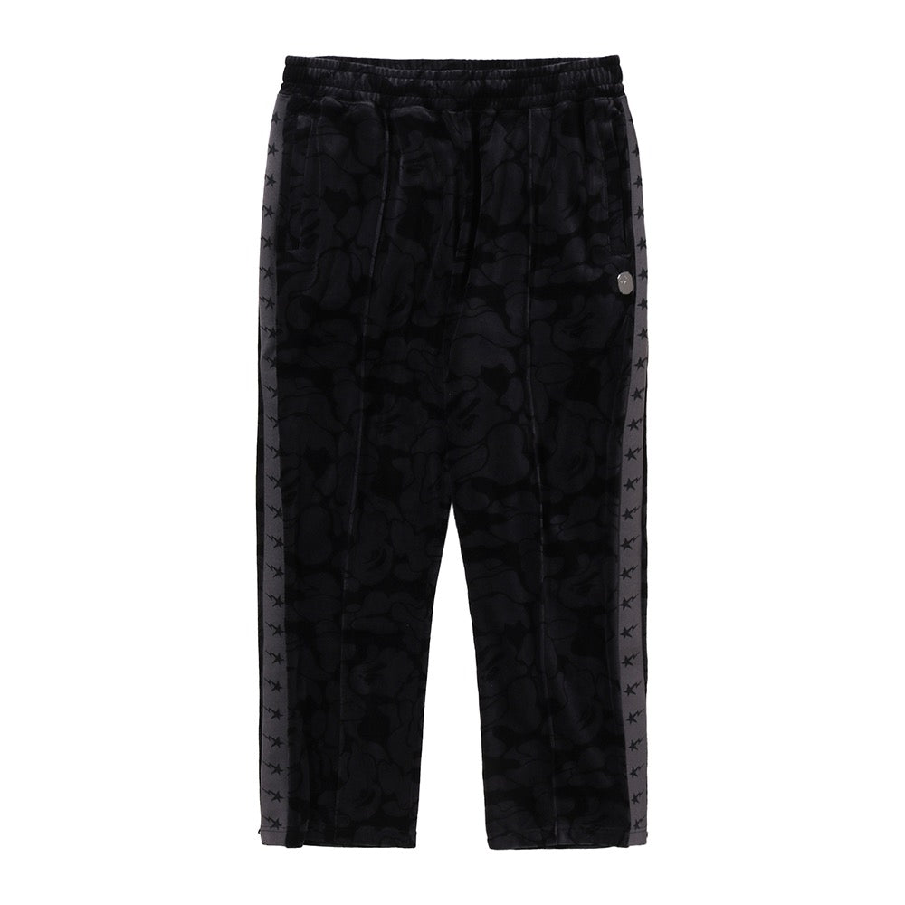 솔리드 카모 메탈 원 포인트 릴렉스드 핏 트랙 스웨트 팬츠(M) BLACK