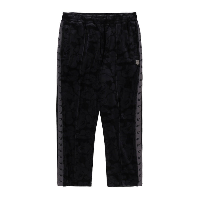 솔리드 카모 메탈 원 포인트 릴렉스드 핏 트랙 스웨트 팬츠(M) BLACK