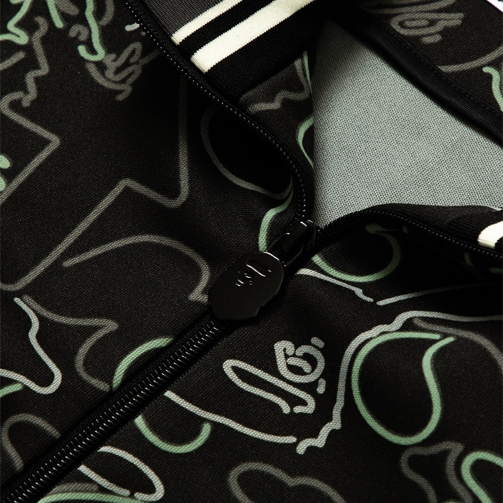 BAPE X 88RISING 글로우 인 더 다크 카모 트랙 자켓(M) BLACK