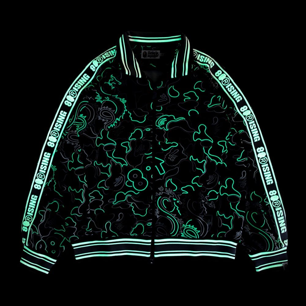 BAPE X 88RISING 글로우 인 더 다크 카모 트랙 자켓(M) BLACK