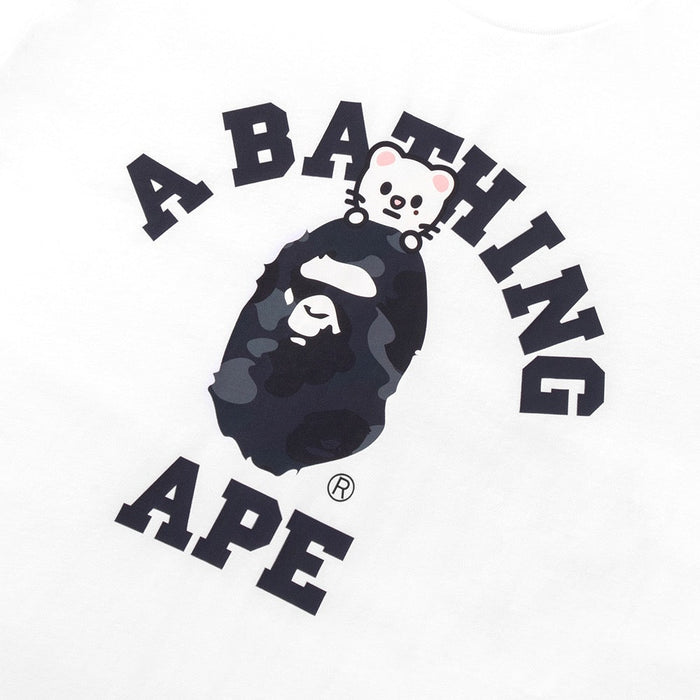 BAPE X STRAYKIDS JINIRET 콜리지 티셔츠(M) WHITE