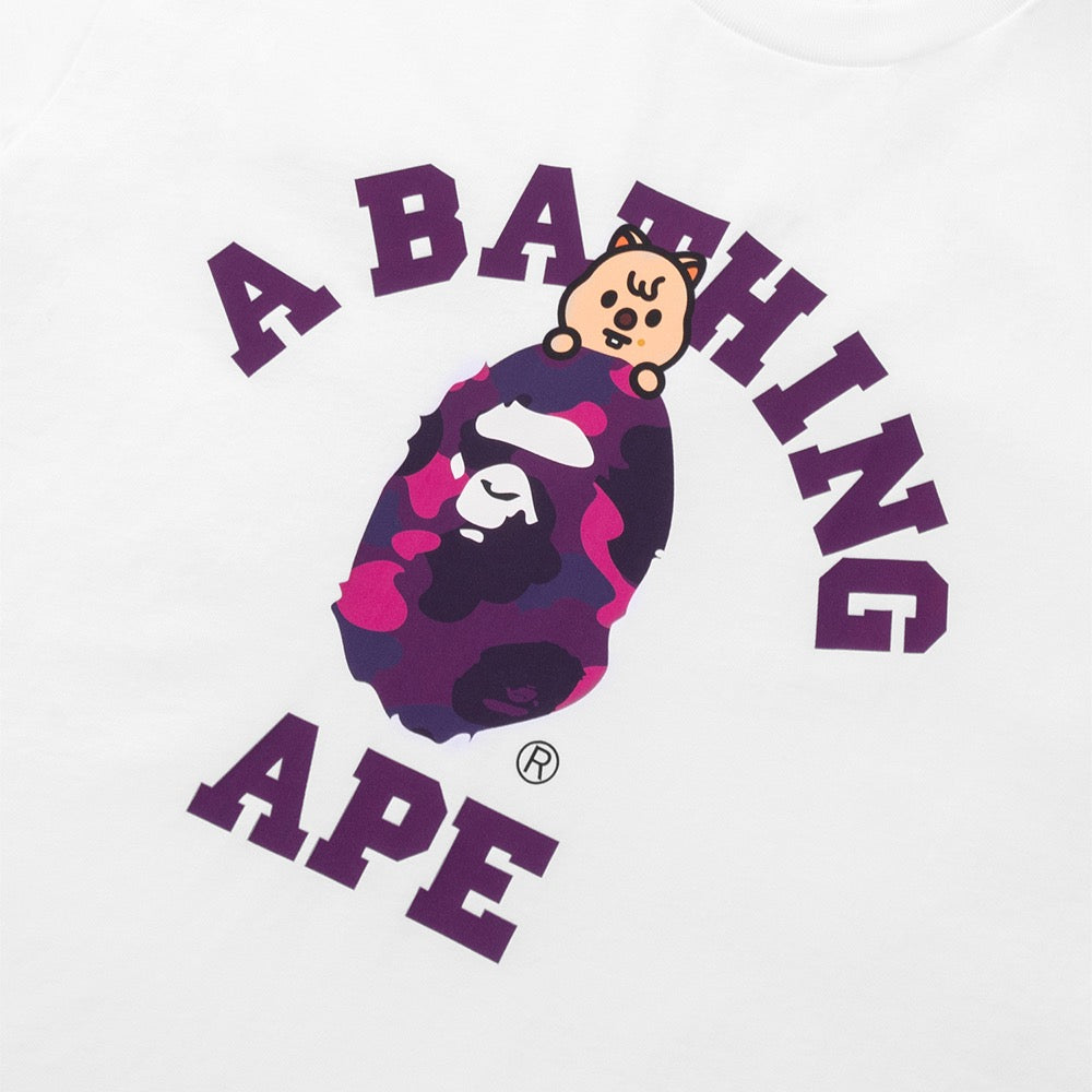 BAPE X STRAYKIDS HAN QUOKKA 콜리지 티셔츠(M) WHITE