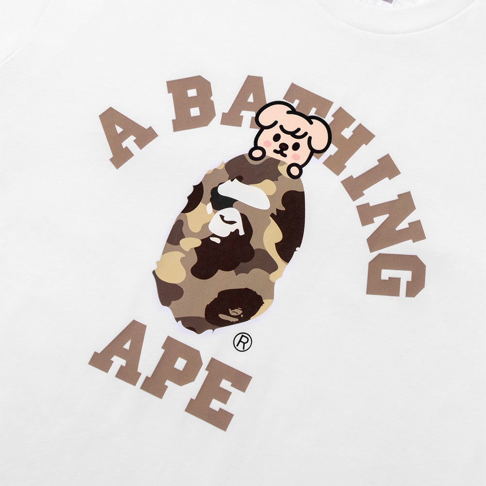 BAPE X STRAYKIDS PUPPYM 콜리지 티셔츠(M) WHITE