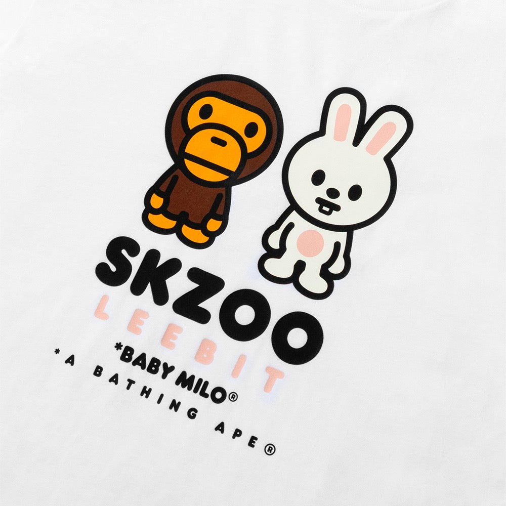 BAPE X STRAYKIDS LEEBIT 베이비 마일로 티셔츠(M) WHITE
