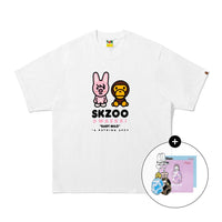 [키링/배지 랜덤증정] BAPE X STRAYKIDS DWAEKKI 베이비 마로 티셔츠(M) WHITE