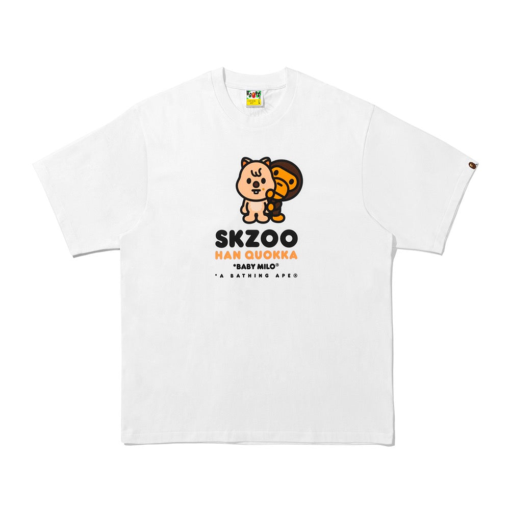 BAPE X STRAYKIDS HAN QUOKKA 베이비 마일로 티셔츠(M) WHITE