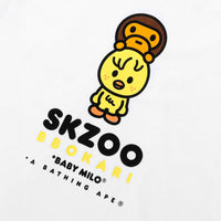 BAPE X STRAYKIDS BBOKARI 베이비 마일로 티셔츠(M) WHITE