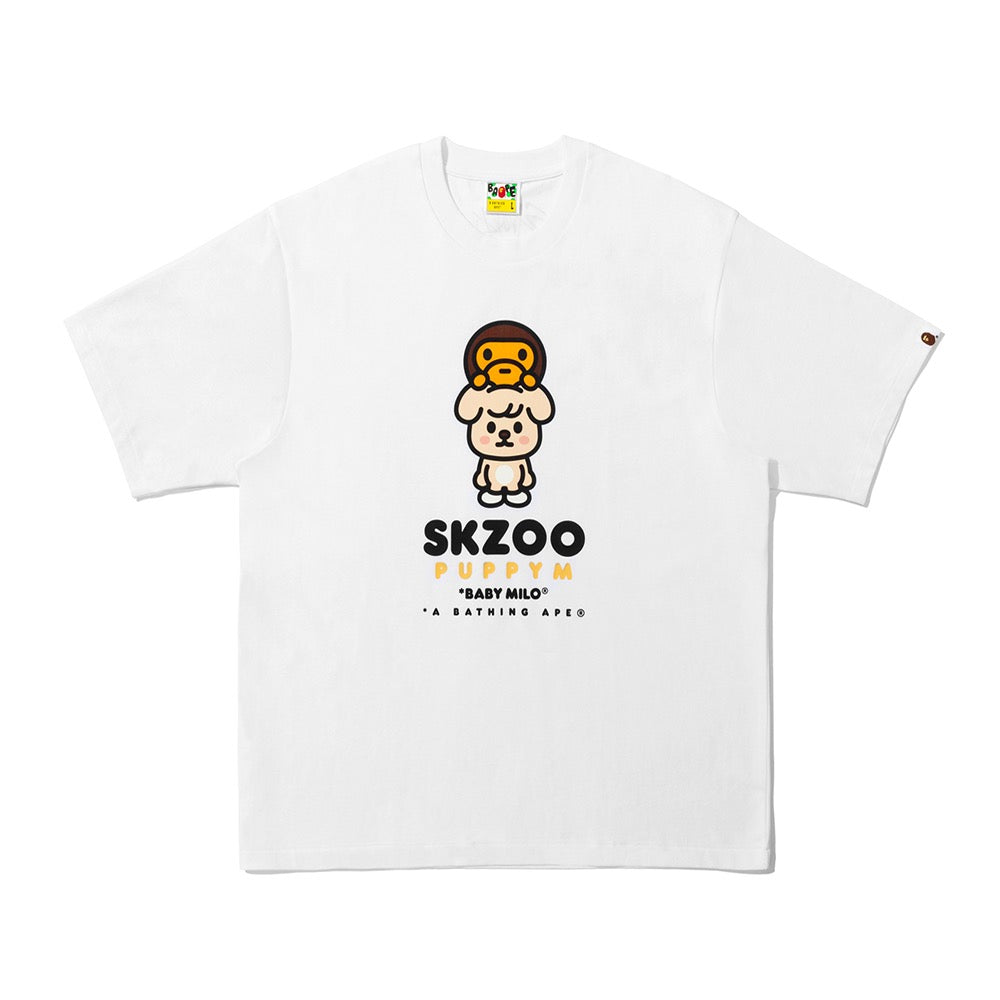 BAPE X STRAYKIDS PUPPYM 베이비 마일로 티셔츠(M) WHITE