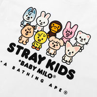 BAPE X STRAYKIDS 패밀리 마일로 티셔츠(M) WHITE
