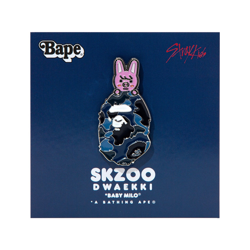 BAPE X STRAYKIDS 메탈 핀 BLUE