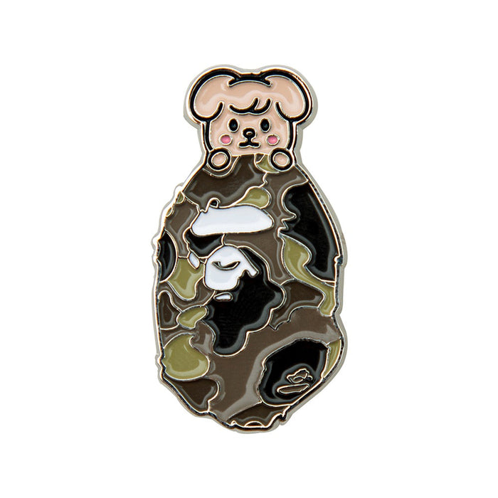 BAPE X STRAYKIDS 메탈 핀 BEIGE