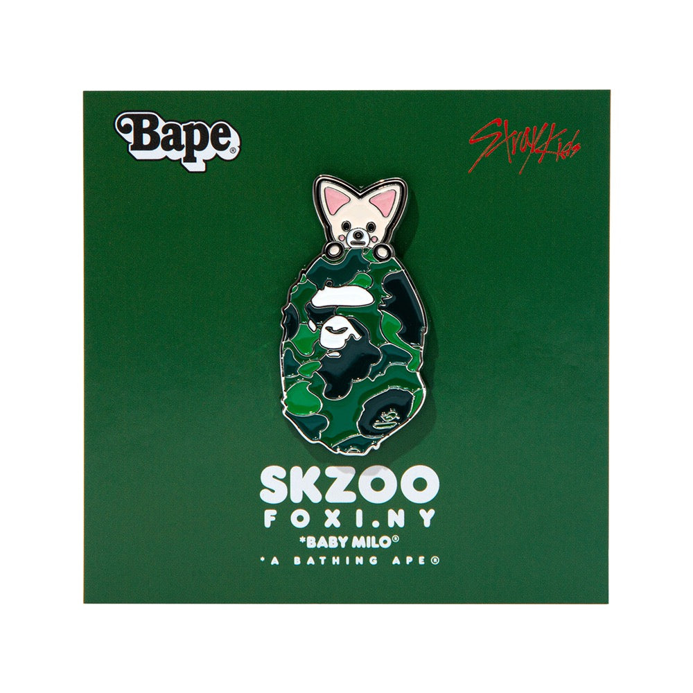 BAPE X STRAYKIDS 메탈 핀 GREEN