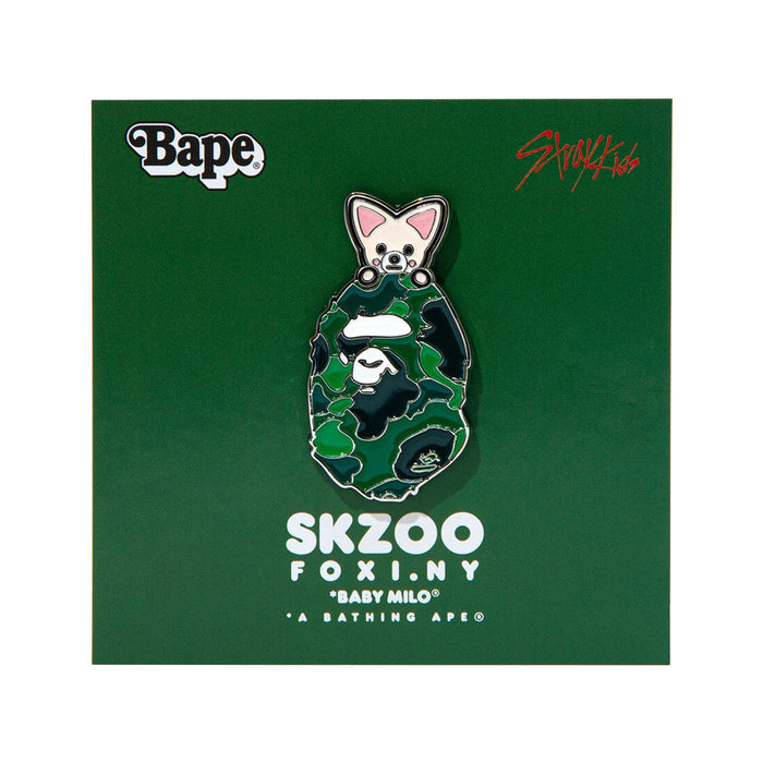 BAPE X STRAYKIDS 메탈 핀 GREEN