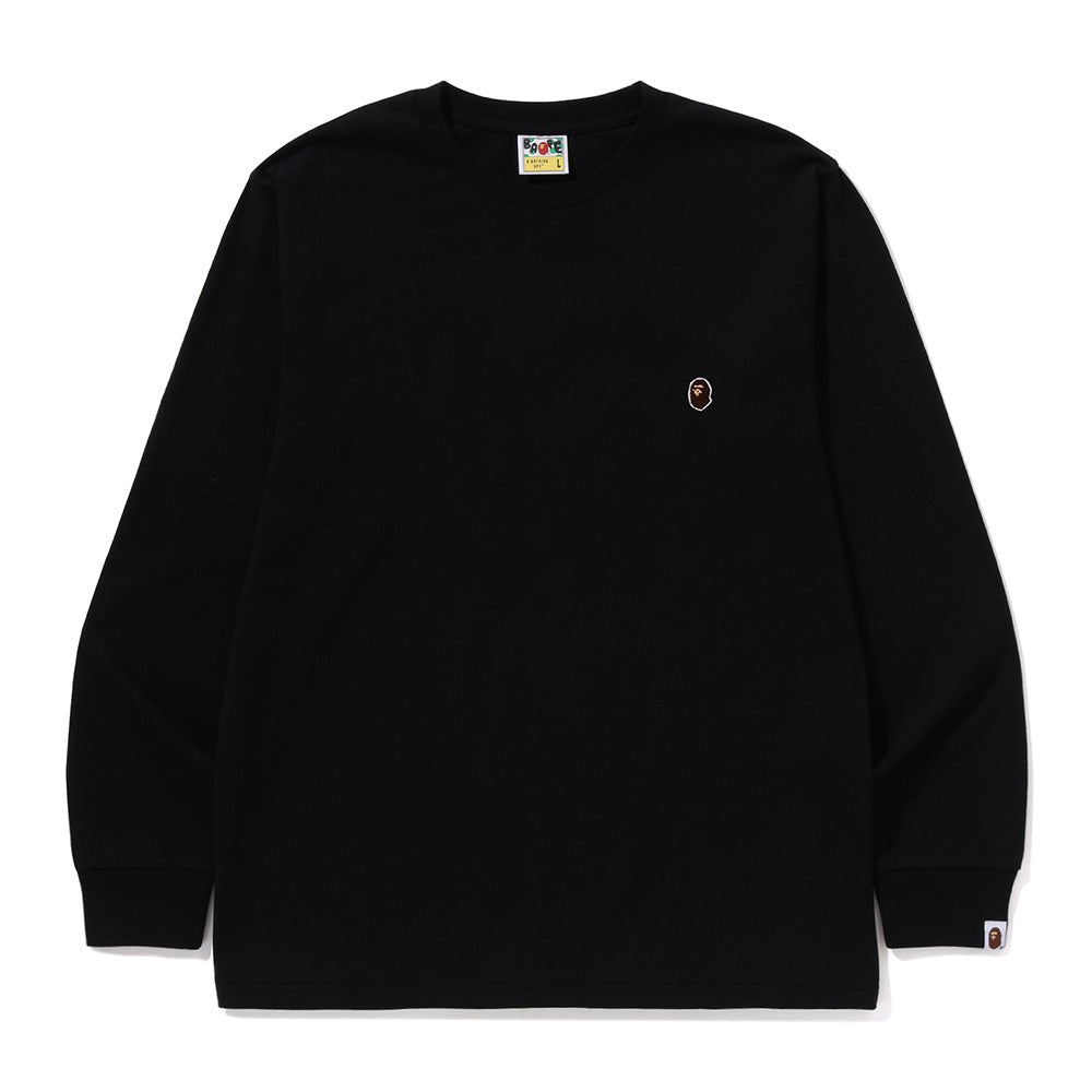 원 포인트 롱슬리브 티셔츠(M) BLACK