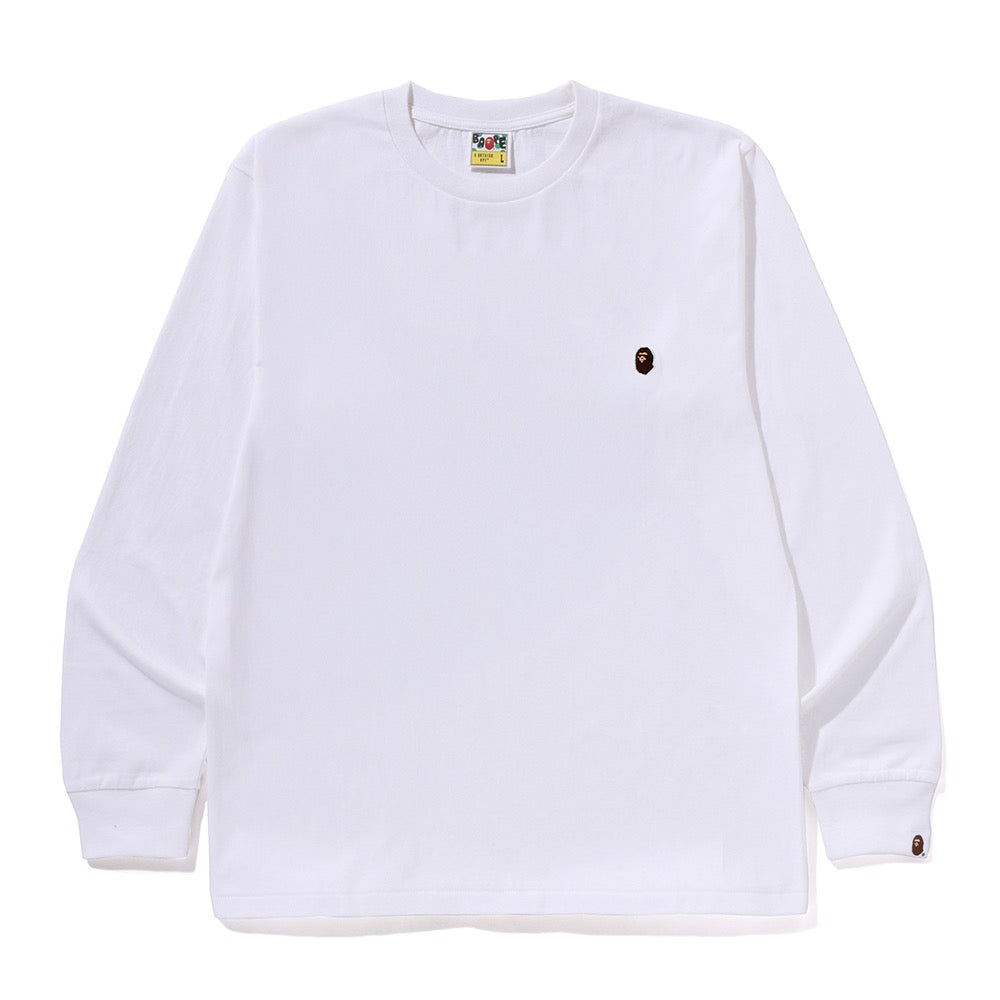 원 포인트 롱슬리브 티셔츠(M) WHITE
