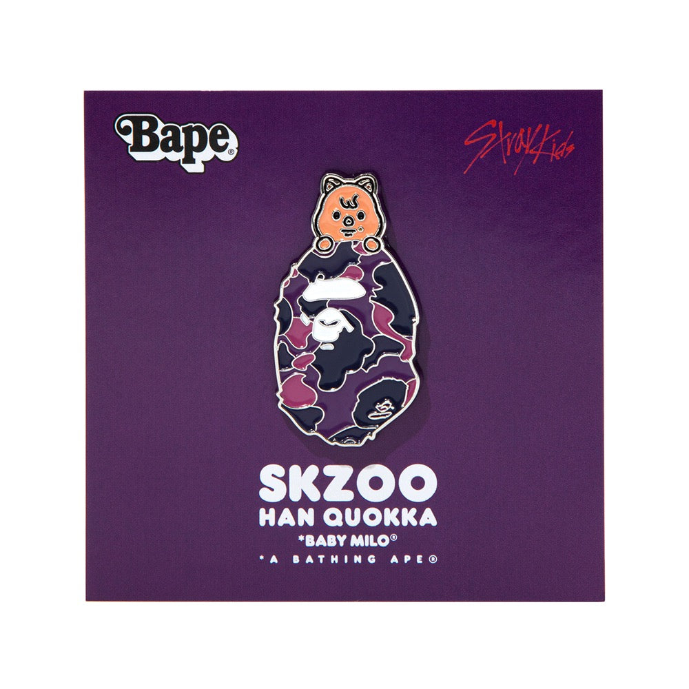 BAPE X STRAYKIDS 메탈 핀 PURPLE
