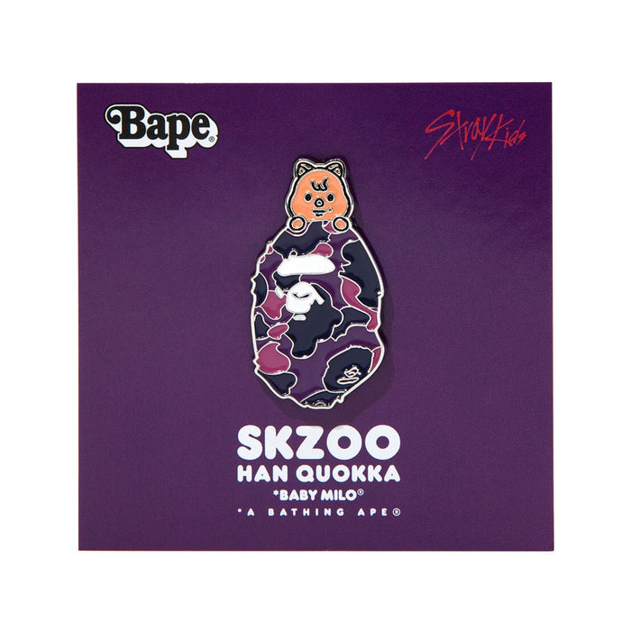 BAPE X STRAYKIDS 메탈 핀 PURPLE