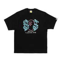 BAPE X 88RISING 네온 로고 릴렉스드 핏 티셔츠(M) BLACK
