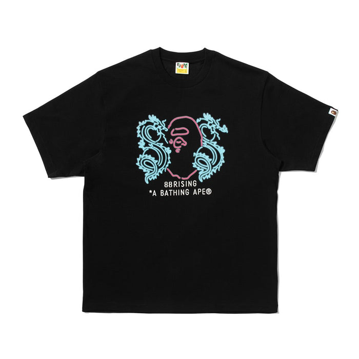 BAPE X 88RISING 네온 로고 릴렉스드 핏 티셔츠(M) BLACK