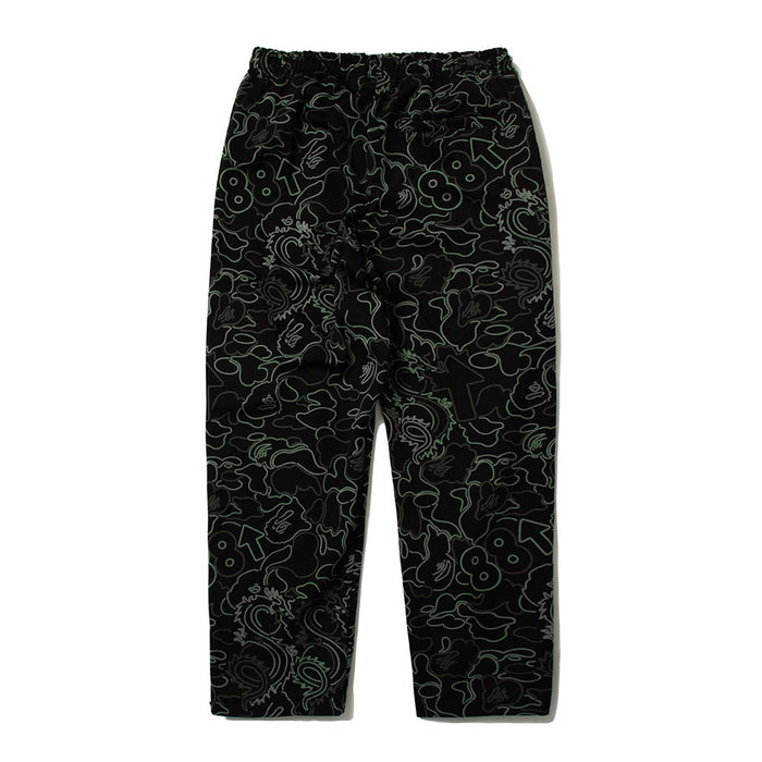 BAPE X 88RISING 글로우 인 더 다크 카모 트랙 팬츠(M) BLACK