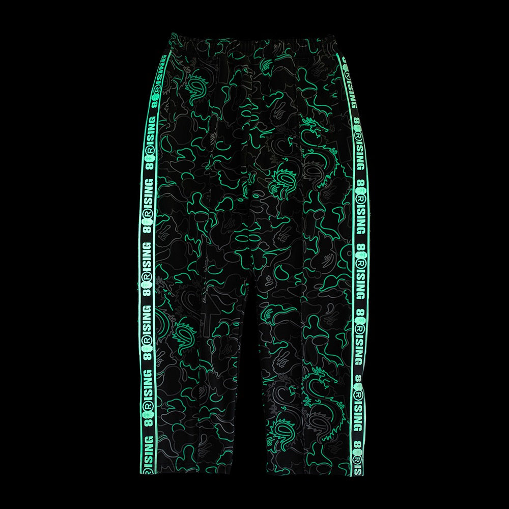 BAPE X 88RISING 글로우 인 더 다크 카모 트랙 팬츠(M) BLACK