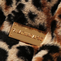 와일드 레오파드 패턴 포우 퍼 샤크 풀 집 자켓(M) BEIGE