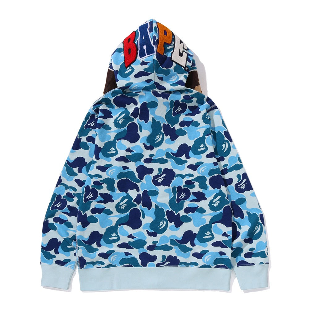 ABC 카모 세컨드 에이프 풀 집 후드(M) BLUE
