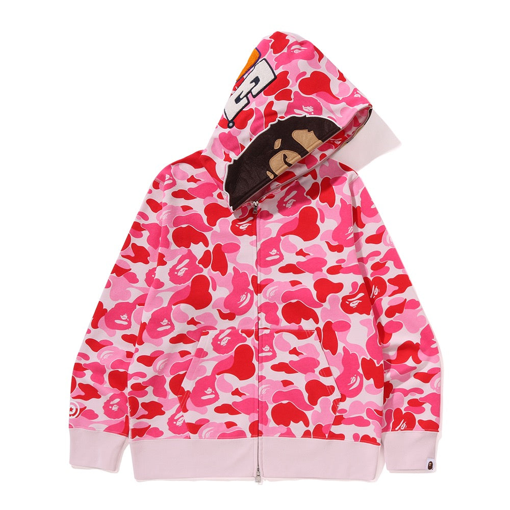 ABC 카모 세컨드 에이프 풀 집 후드(M) PINK