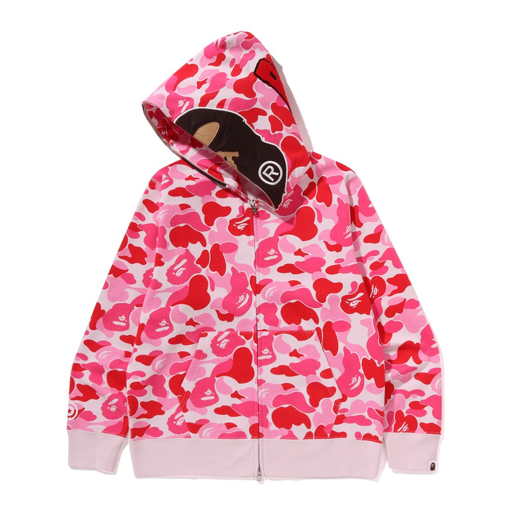 ABC 카모 세컨드 에이프 풀 집 후드(M) PINK