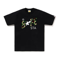 ABC 카모 베이프 스타 로고 티셔츠(M) BLACK/GREEN